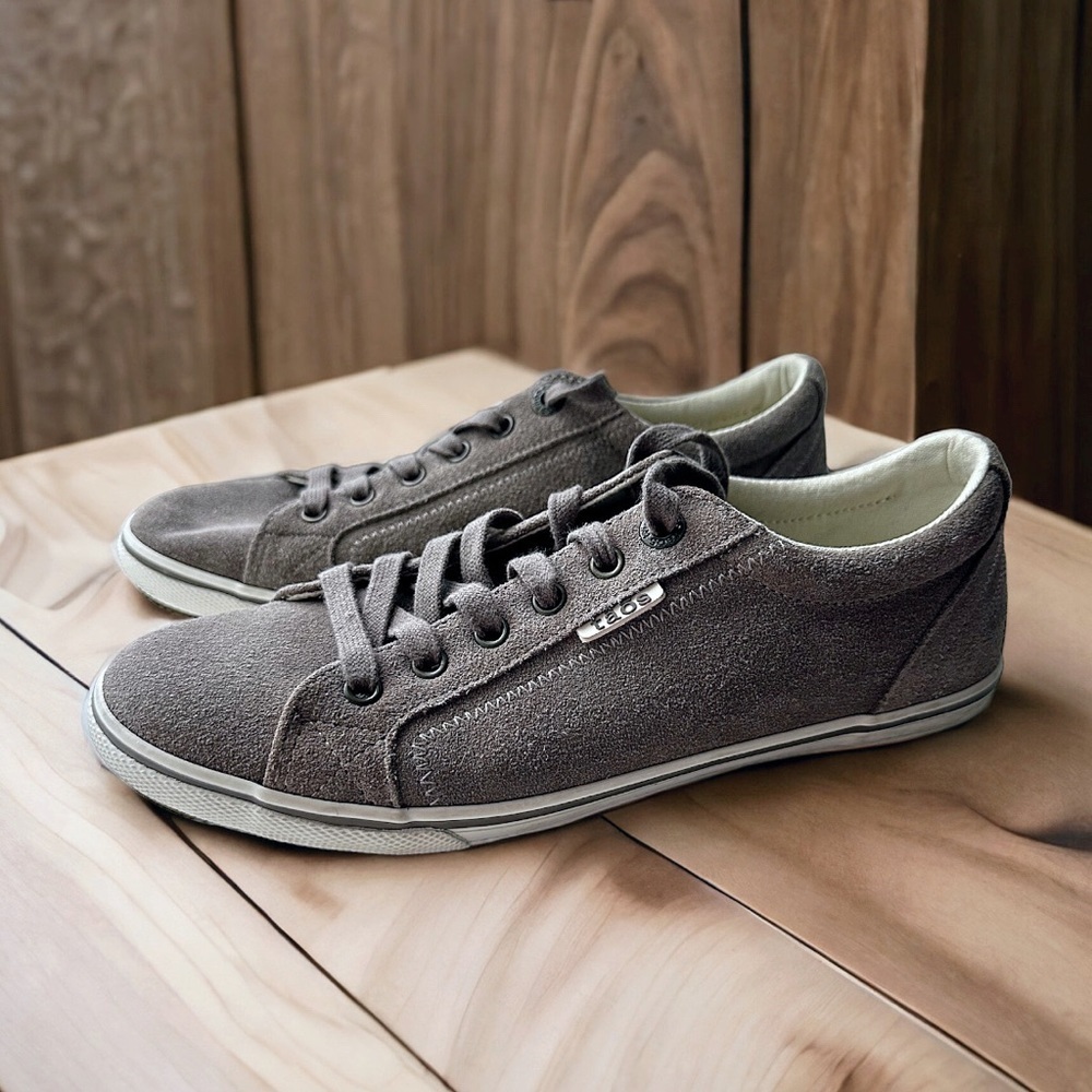 TAOS Footwear Womens Suede Retro Star Graphite Grey Sneakers 8.5 - Picture 1 of 6